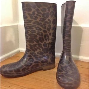 Stuart Weitzman Leopard Rain Boots